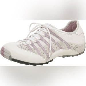 Tsubo Milon Fashion Comfort Sneakers White Gray Purple Lace-up Leather Size 10